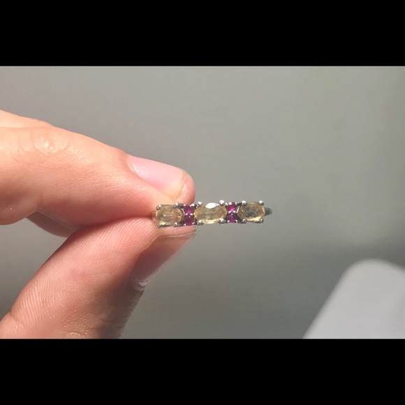 Ruby Ring with Imperial Topaz - Picture 7 of 7